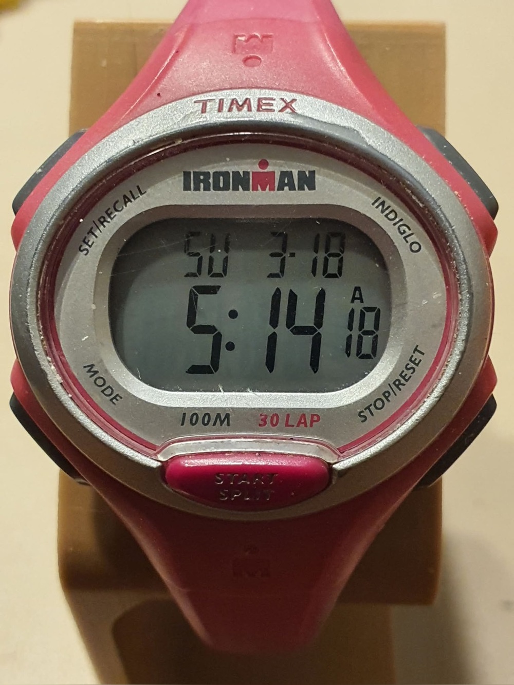 🦋10/$20🦋 Timex Ironman Silver/Pink 30 Lap Digital Alarm Chrono Women's Watch